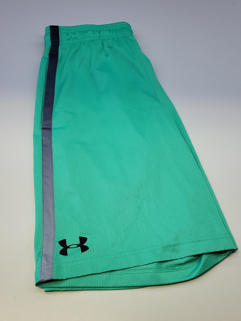 *Under Armour Men’s Athletic Mesh Shorts - Teal with Gray Stripe